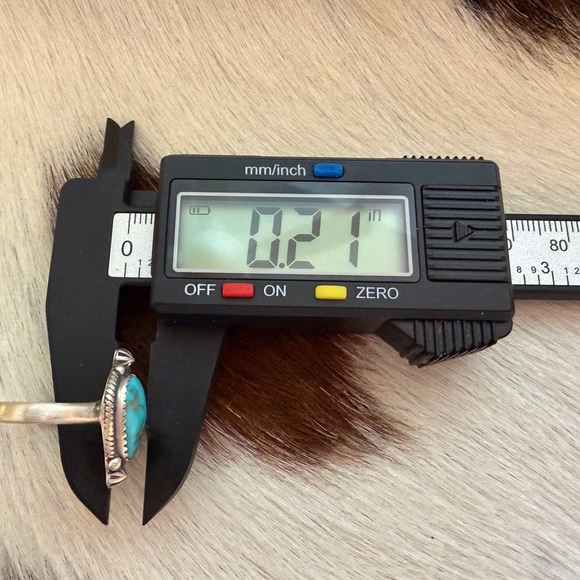 ❤️ Lone Mountain Turquoise Navajo Style Sterling Unisex ADJ Ring Sz 6 to 9 - Picture 15 of 15